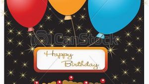 Happy Birthday Banner Clipart Editable Vector Illustration Of Happy Birthday Card Completely