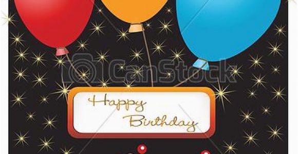 Happy Birthday Banner Clipart Editable Vector Illustration Of Happy Birthday Card Completely