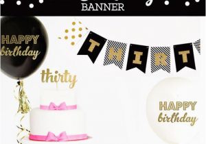 Happy Birthday Banner Creator 30th Birthday Banner 30th Birthday Decor 30th Birthday