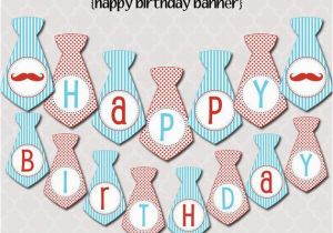 Happy Birthday Banner Creator Little Man Happy Birthday Banner Printable Instant