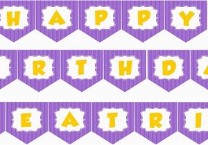 Happy Birthday Banner Cut Out Printed and Already Cut Inside Out Happy Birthday Banner