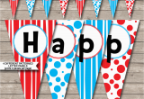 Happy Birthday Banner Design Diy Dr Seuss Party Banner Template Birthday Banner
