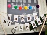 Happy Birthday Banner Diy for Cake Diy Birthday Cake Banner with Pom Poms