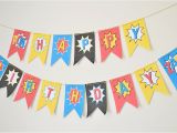 Happy Birthday Banner Diy Superhero Happy Birthday Banner Diy Superhero by