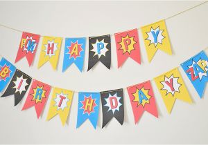 Happy Birthday Banner Diy Superhero Happy Birthday Banner Diy Superhero by