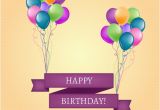 Happy Birthday Banner Download Free Happy Birthday Banner with Balloons Vector Free Download