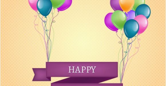 Happy Birthday Banner Download Free Happy Birthday Banner with Balloons Vector Free Download