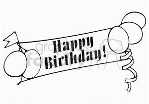 Happy Birthday Banner Drawing Happy Birthday Banner Clipart Royalty Free Gif Wmf