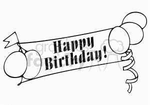 Happy Birthday Banner Drawing Royalty Free Happy Birthday Banner 142676 Vector Clip Art