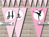 Happy Birthday Banner Editable Ballerina Party Banner Template Birthday Banner