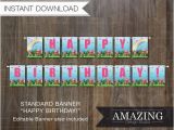 Happy Birthday Banner Editable Garden Fairies Banner Happy Birthday Diy Editable Printable