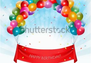 Happy Birthday Banner Editor Happy Birthday Banner Background Vector Stock Vector