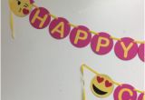 Happy Birthday Banner Emoji Justice Emoji Birthday Party Invitation Printable Digital