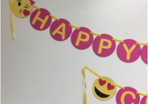 Happy Birthday Banner Emoji Justice Emoji Birthday Party Invitation Printable Digital