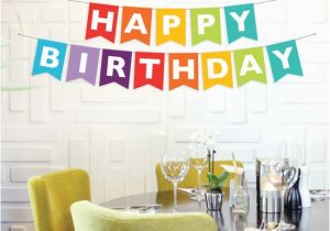 Happy Birthday Banner English Instant Download Happy Birthday Banner Rainbow Birthday