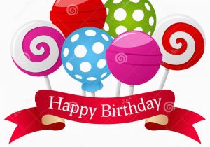 Happy Birthday Banner Eps Happy Birthday Lollipop Ribbon Royalty Free Stock Photo