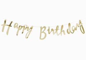 Happy Birthday Banner Font Gold Script Font Happy Birthday Banner Bunting Misty