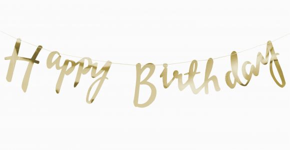 Happy Birthday Banner Font Gold Script Font Happy Birthday Banner Bunting Misty