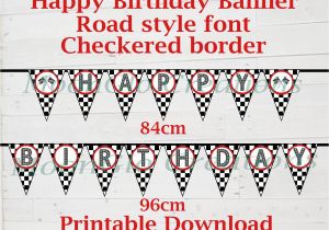 Happy Birthday Banner Font Race Car theme 39 Happy Birthday 39 Banner Road Font