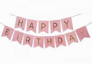 Happy Birthday Banner Font Rosa Cumpleanos Banner Compra Lotes Baratos De Rosa