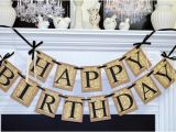 Happy Birthday Banner for Adults Happy Birthday Banner Birthday Party Decorations Damask
