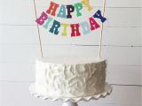 Happy Birthday Banner for Cake Custom Happy Birthday Felt Banner Cake topper Stiffened Felt