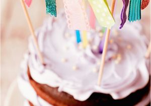 Happy Birthday Banner for Cake Festive Banner Rustic Birthday Cake