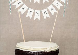 Happy Birthday Banner for Cake Happy Birthday Cake Banner by Lingeringdaydreams On Etsy
