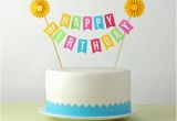 Happy Birthday Banner for Cake Printable Cake Bunting Cake topper Happy Birthday with by