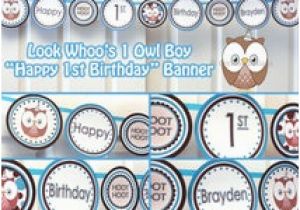 Happy Birthday Banner Free Printable Boy Unique Owl 1st Birthday Related Items Etsy