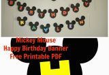 Happy Birthday Banner Free Printable Mickey Mouse It 39 S My Wonderful Chaotic Life Mickey Mouse Birthday