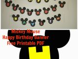 Happy Birthday Banner Free Printable Mickey Mouse It 39 S My Wonderful Chaotic Life Mickey Mouse Birthday