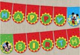 Happy Birthday Banner Free Printable Mickey Mouse Mickey Mouse Clubhouse Birthday Banner Disney Mickey