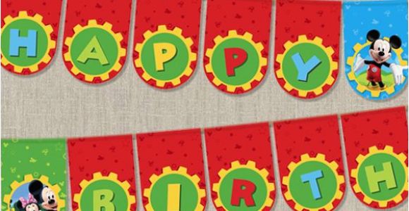 Happy Birthday Banner Free Printable Mickey Mouse Mickey Mouse Clubhouse Birthday Banner Disney Mickey