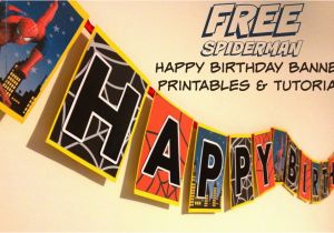 Happy Birthday Banner Free Printables Diy Superhero Birthday Party Batman Spiderman Captain