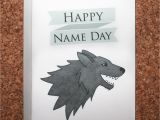 Happy Birthday Banner Game Of Thrones Game Of Thrones Birthday Card Name Day Card Stark Birthday