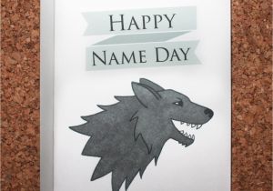 Happy Birthday Banner Game Of Thrones Game Of Thrones Birthday Card Name Day Card Stark Birthday