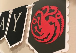 Happy Birthday Banner Game Of Thrones Game Of Thrones Birthday is Coming Happy Name Day Banner