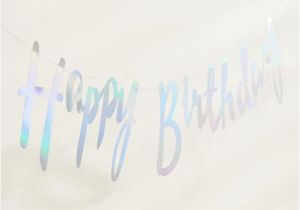 Happy Birthday Banner Ginger Ray Ginger Ray Iridescent Foil Happy Birthday Banner Urban