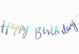 Happy Birthday Banner Ginger Ray Ginger Ray Iridescent Party Happy Birthday Bunting 1 5m