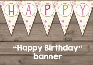 Happy Birthday Banner Gold and Pink Happy Birthday Banner Gold Pink Glitter Confetti Happy