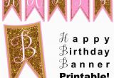 Happy Birthday Banner Gold and Pink Pink Gold Happy Birthday Banner Great for A Princess