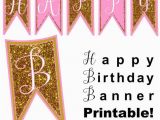 Happy Birthday Banner Gold and Pink Pink Gold Happy Birthday Banner Great for A Princess