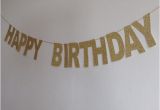 Happy Birthday Banner Gold Gold Happy Birthday Banner Sparkly Gold Glitter Birthday