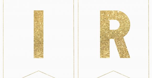 Happy Birthday Banner Gold Printable Happy Birthday Banner Printable Template Birthday