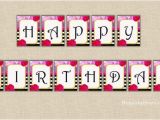 Happy Birthday Banner Gold Printable Printable Happy Birthday Banner Black and White Stripes