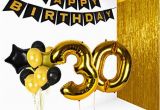 Happy Birthday Banner Golden 30th Birthday Decorations Happy Bday Banner Party Kit Pack