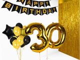 Happy Birthday Banner Golden 30th Birthday Decorations Happy Bday Banner Party Kit Pack