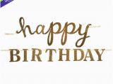 Happy Birthday Banner Golden Gold Glitter Happy Birthday Banner Hobby Lobby 1085695