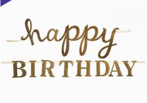 Happy Birthday Banner Golden Gold Glitter Happy Birthday Banner Hobby Lobby 1085695